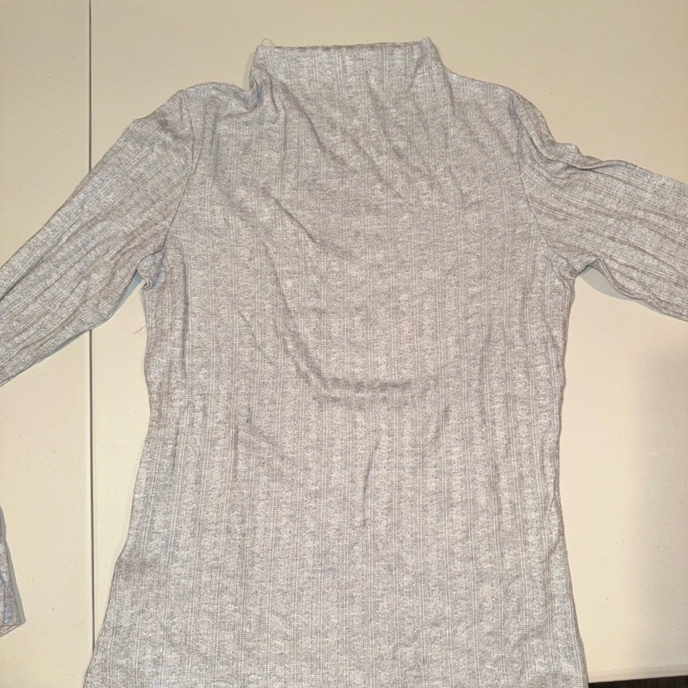 Mango Light Gray Knit Sweater lightweight